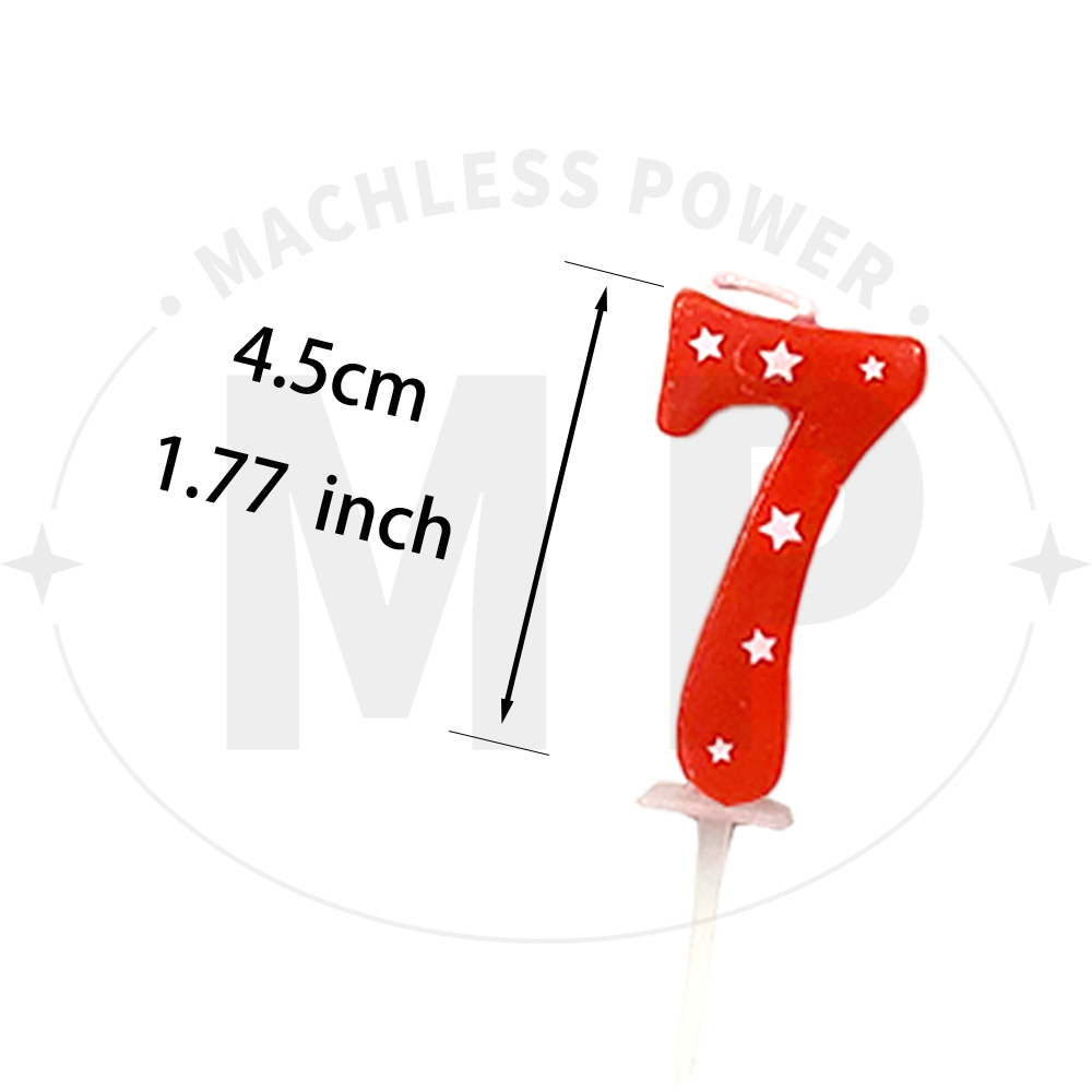 4.5cm Red Blue Number Star Bir - Japanese Candle Wax 리뷰 및 가격